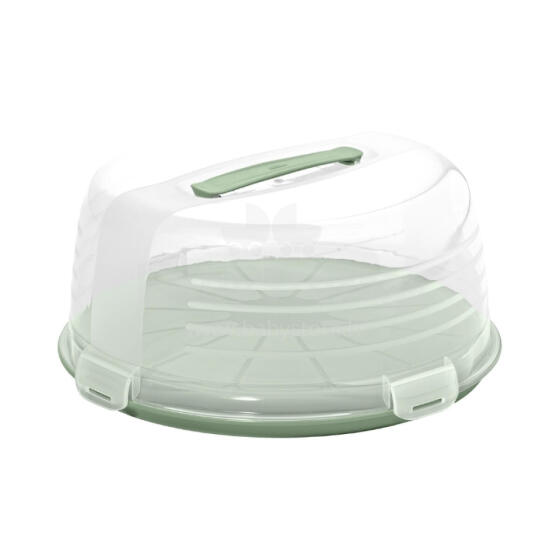 Cake transport box round &Oslash;34.7x15.6cm green