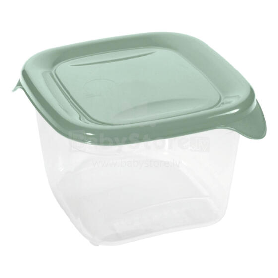 Square food container 0.45L Fresh&amp;amp;Go green