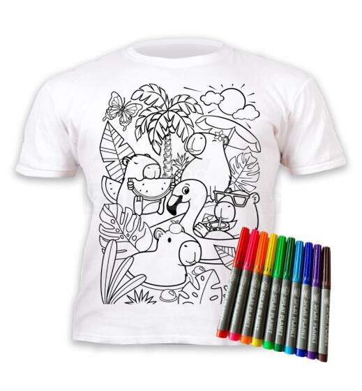 Splat Planet T-shirt with Markers Capybara