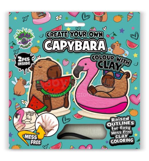 Splat Planet Creative Modeling Clay Set with Wooden Capybaras