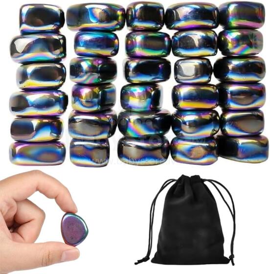 Hematite Magnetic Stones Art.288719 Game Magnetic Stones in a String 27 pcs.