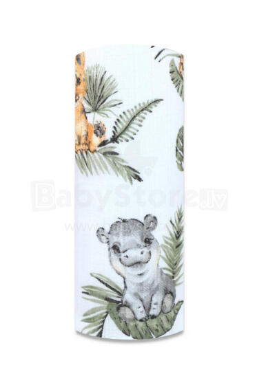 Diaper - 14466 - TETRA PRINT - EGA - ANIMALS in the JUNGLE-  size 70x80 cm