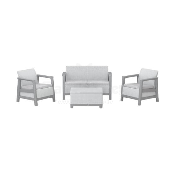 Garden furniture set Scandi Linea 2 Seater Set light grey/dark steel grey