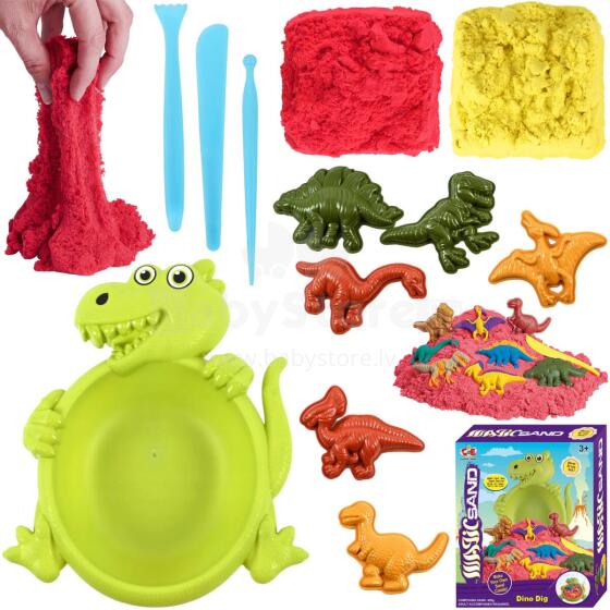 PIASEK KINETYCZNY DINOZAUR 400g FOREMKI