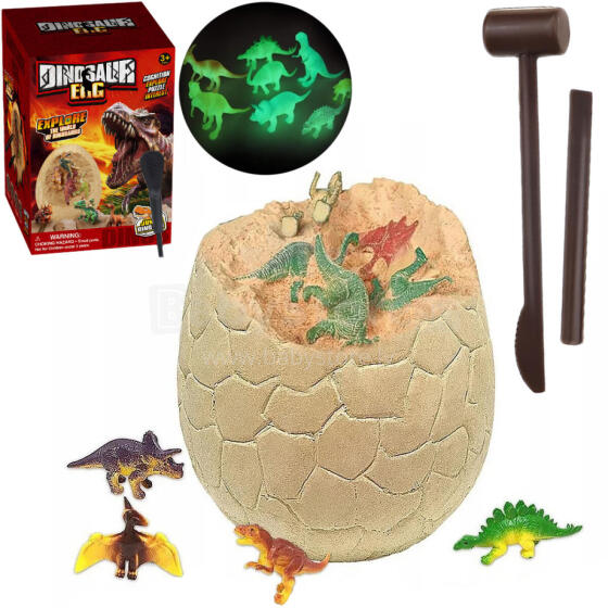 WYKOPALISKA DINOZAUR W JAJKU LUMINESCENC