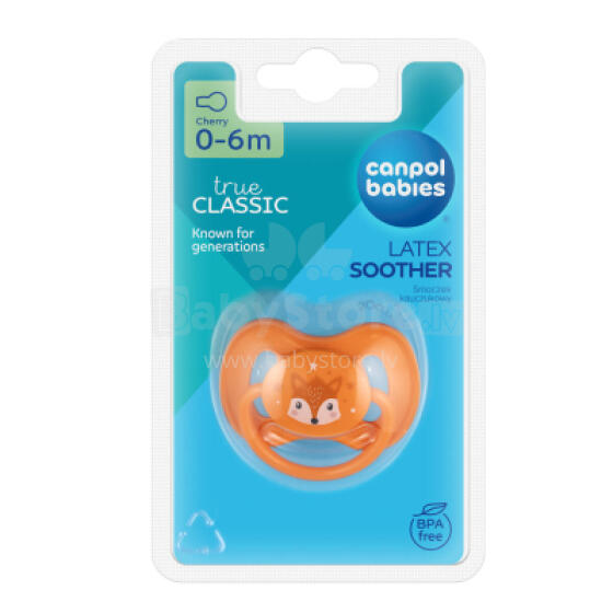 CANPOL BABIES rubber pacifier CUTE ANIMALS, 0-6 m., 22_593_new