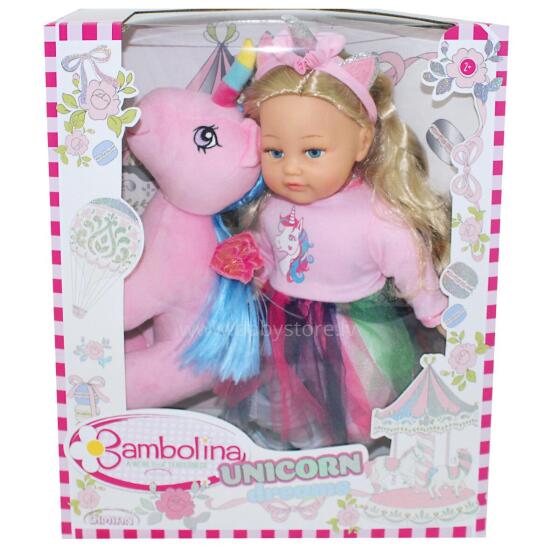 BAMBOLINA doll with plush unicorn Unicorn Dreams, 35cm, BD1260