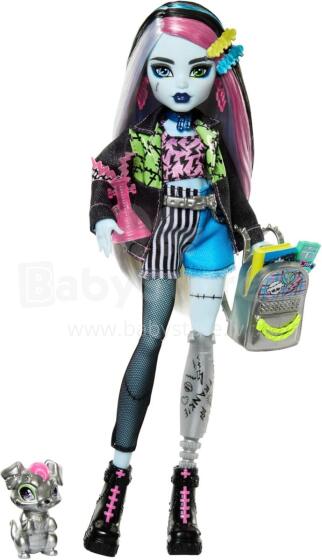 Monster High Frankie Stein lelle – džinsu stila tērps ar Watzie un aksesuāriem