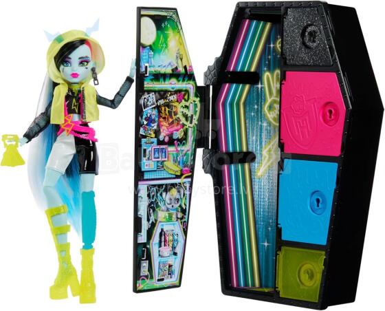 Monster High Skulltimate Secrets – Фрэнки Штейн Neon Frights с светящимися аксессуарами