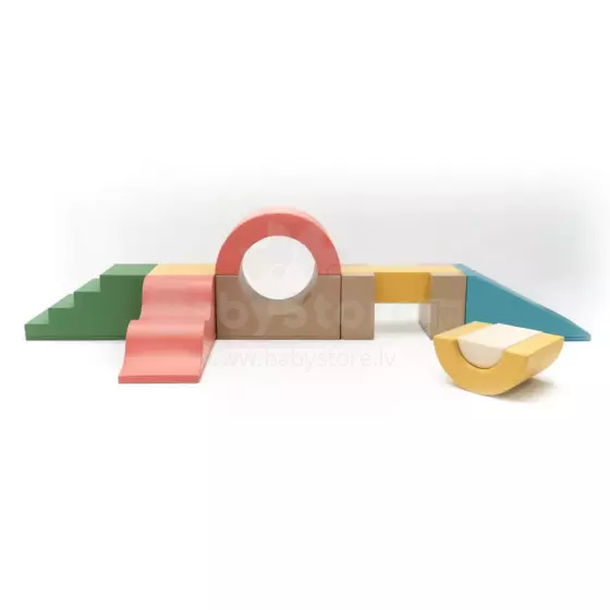 Soft Play Indoor Gym – Confidence Building Play Set for Kids (Ages 2–5) Neutral Pastel