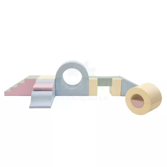 Soft Play Indoor Gym – Confidence Building Play Set for Kids (Ages 2–5)  Light Pastel