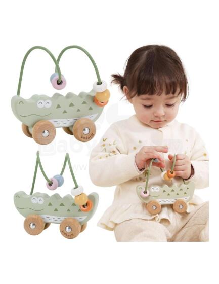 VIGA Bead Maze on Wheels - Crocodile 12M+