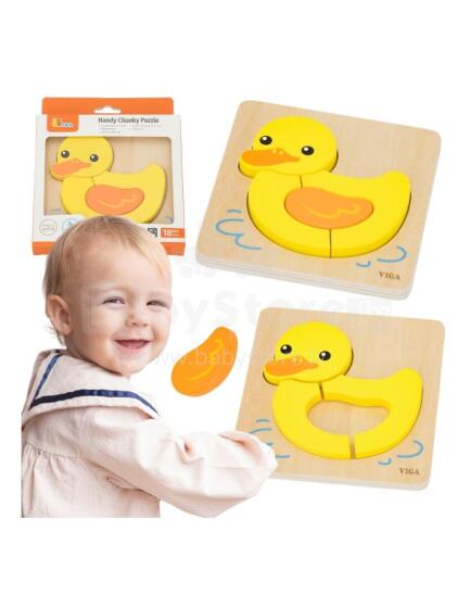 VIGA Wooden Puzzle - Cute Duck