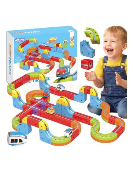 WOOPIE Magic Cube Train Magnetic Anti-Gravity Track Construction Blocks 68pcs
