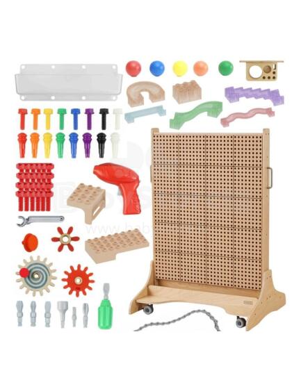 MASTERKIDZ Freestanding Educational Board Creative STEM 125 x 86 + Accessory Set