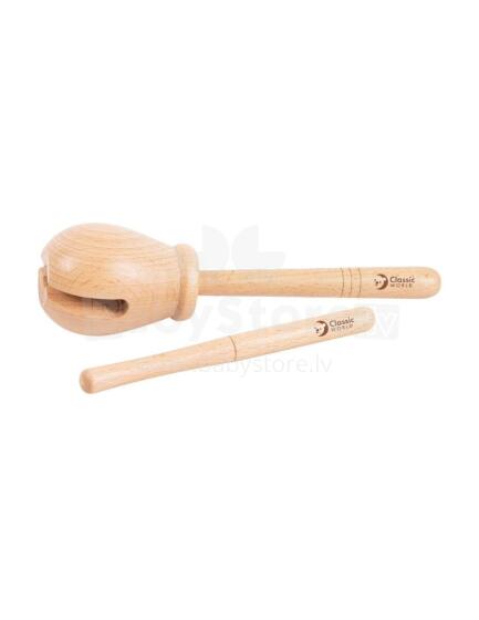 CLASSIC WORLD EDU Koka Mūzikas Instruments Koka Bloks Ritmisks 2 gab.