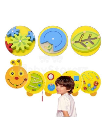 VIGA Wooden Large Activity Board Caterpillar
