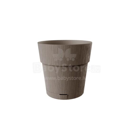 Flower pot with tray Ethica &Oslash;15x15cm brown
