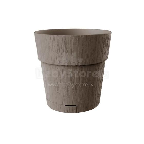 Flower pot with tray Ethica &Oslash;25x25cm brown