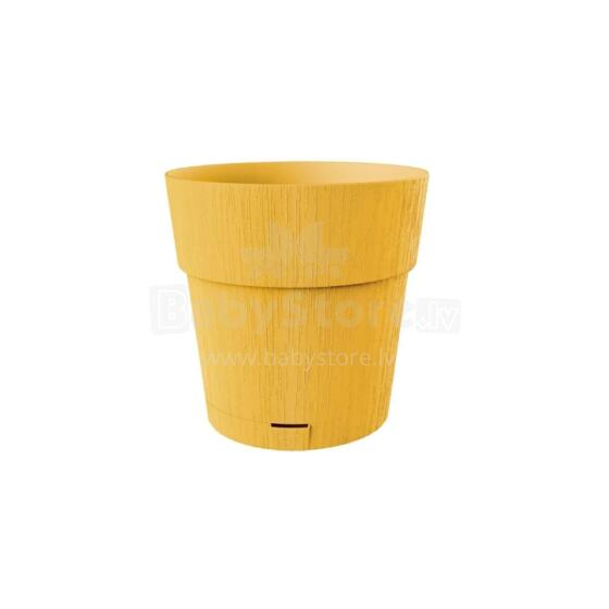 Flower pot with tray Ethica &Oslash;15x15cm mustard yellow