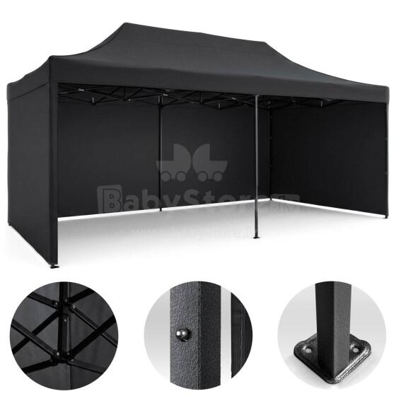 Садовый павильон 3 стены 3 x 6м черный Plonos