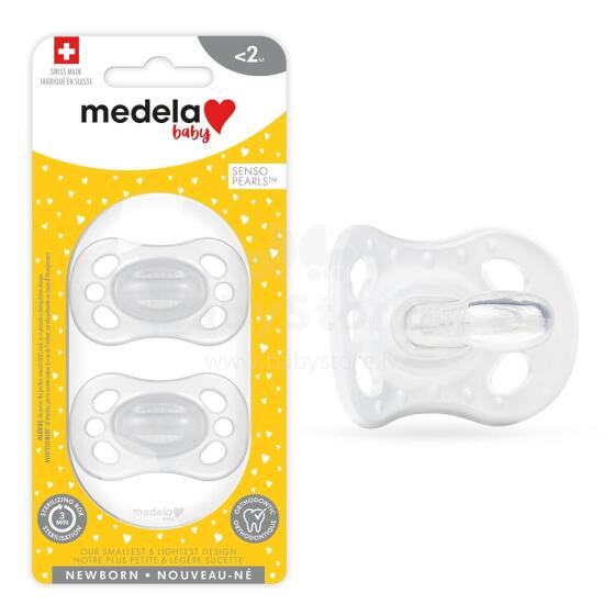 Medela Baby Pacifier Newborn Art.289923 Sleep-safe silicone pacifier, molded, 0-2 m+,2 psc
