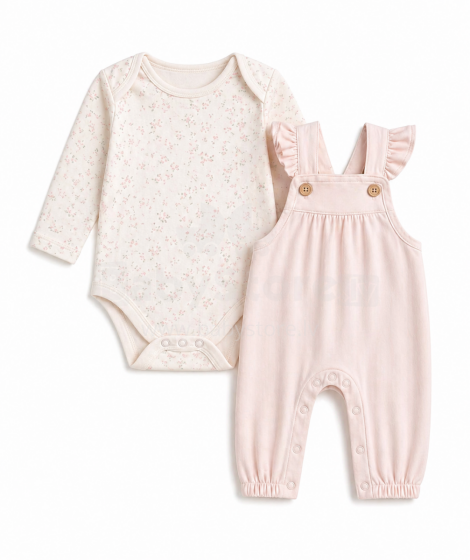 Mothercare Overall Art.LK436  Детксий хлопковый комбинезончик+бодик (100% хлопок)