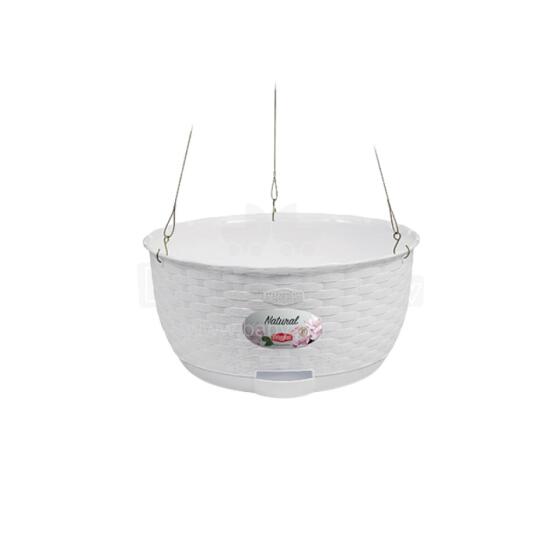 Hanging flower pot Natural &Oslash;30x14.5cm white