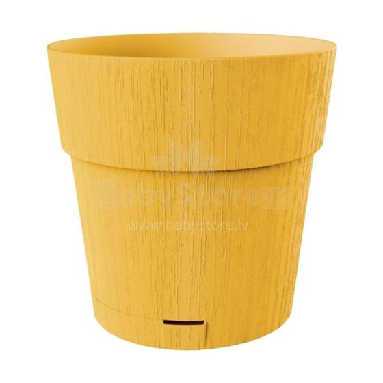 Flower pot with tray Ethica &Oslash;40x39cm mustard yellow