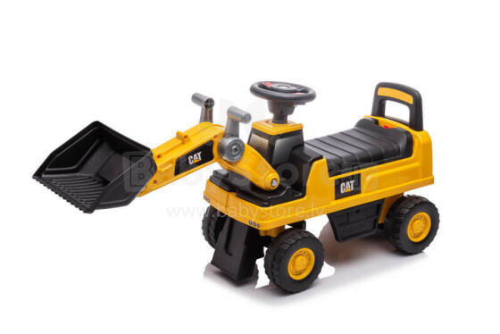 Ride-on car wiht handle - 663 - LOADER / EXCAVATOR - CAT - YELLOW