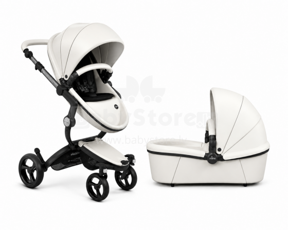 Mima Xari Max Art.290219 Black/Snow White Exclusive set: stroller unit, chassis and carrycot