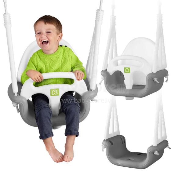 3-в-1 Качели-ведро Ricokids Серо-белые