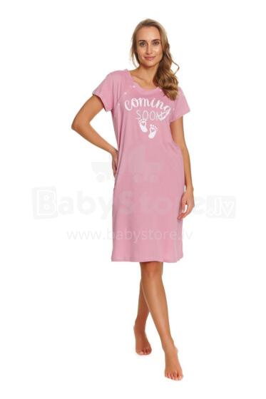 Doctornap  Cotton Night Dress Art.TCB.7459.BLUSH_ROSE.S.01  Хлопковая ночная рубашка для беременных/кормления
