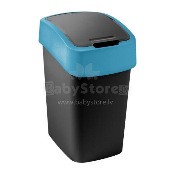Trash can Flip Bin 9L black/blue