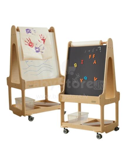 MASTERKIDZ Double-Sided Dry Erase Easel 3-in-1 on Wheels