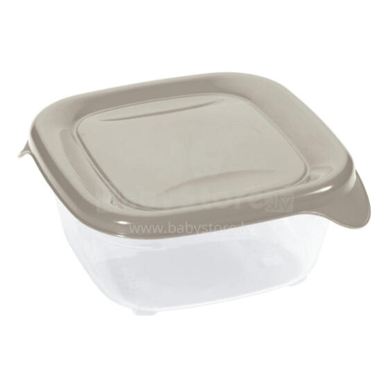 Square food container 0.8L Fresh&amp;amp;Go beige