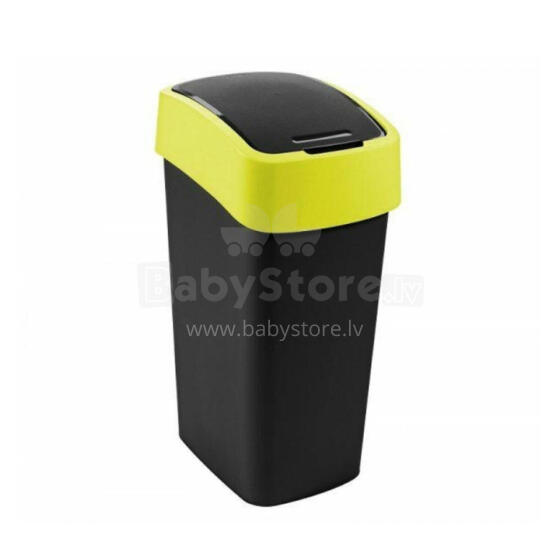 Waste bin Flip Bin 45L black/yellow