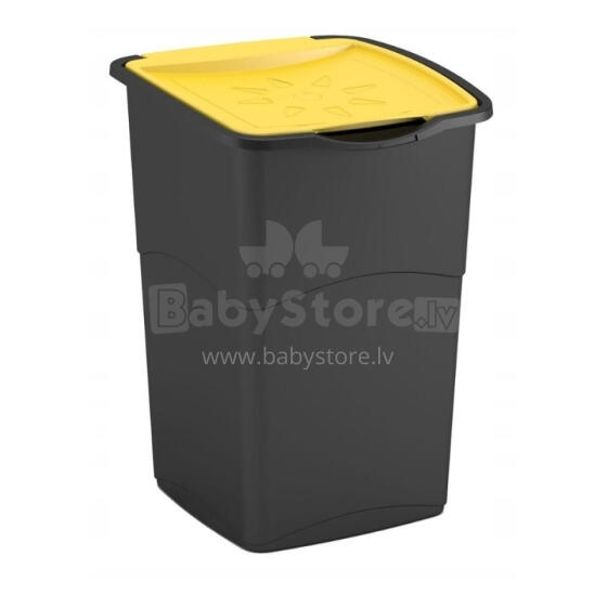 Garbage bin Koral BIn 47L black/yellow