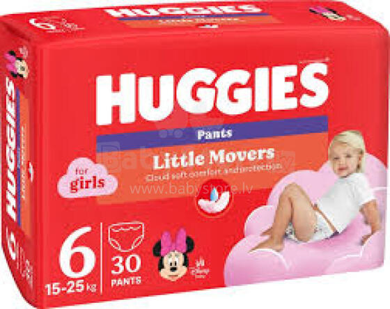 Huggies Pants D S6 Girl Art.290780 Autiņbiksītes 15-25kg, 30gb