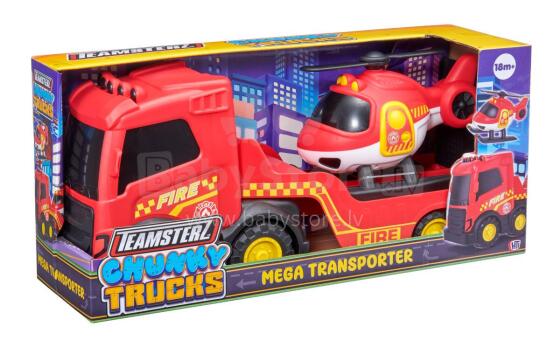 TEAMSTERZ Fire transporter with helicopter, 35 cm