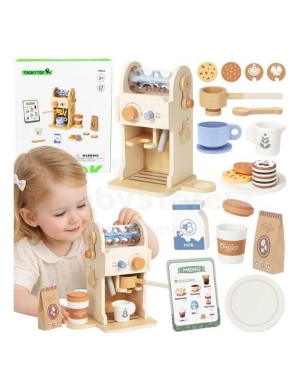 TOOKY TOY Wooden Coffee Set - Barista Espresso Machine