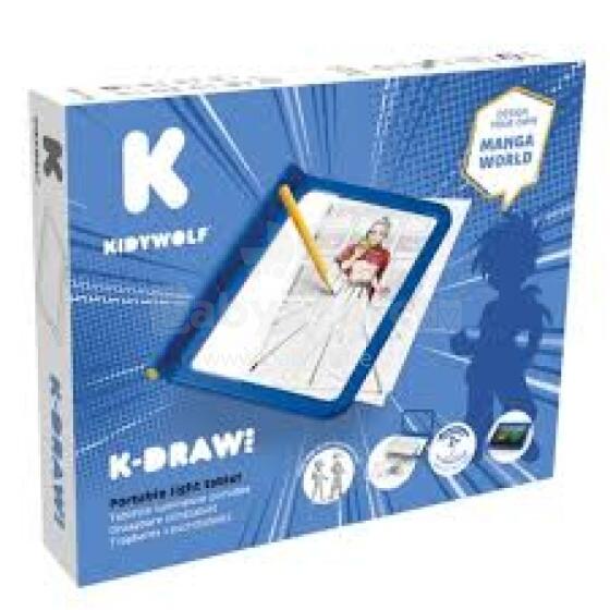 KIDYWOLF light-up drawing tablet, blue, KIDYDRAW-PRO-BU