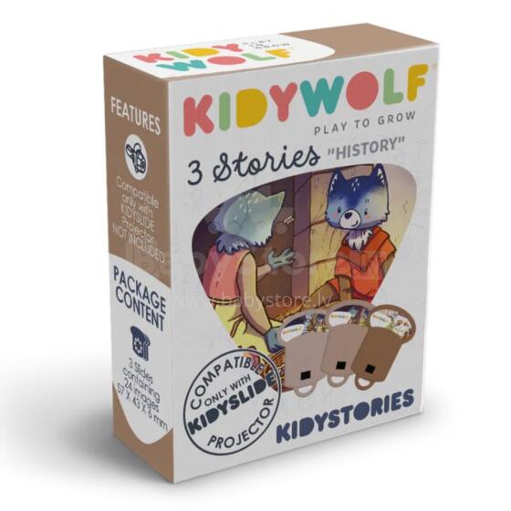 KIDYWOLF story set Time Travel, 3 stories for KIDYSLIDE projector, KIDYSTORIES-HI