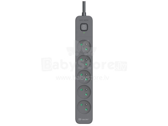 Tracer 47813 Super Line+ Graphite 1.5m (5 outlets )