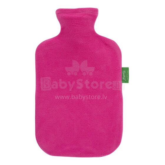 Hot Water Bottle 2L with Soft Washable Fleece 100% Recycled Polyester Cover.