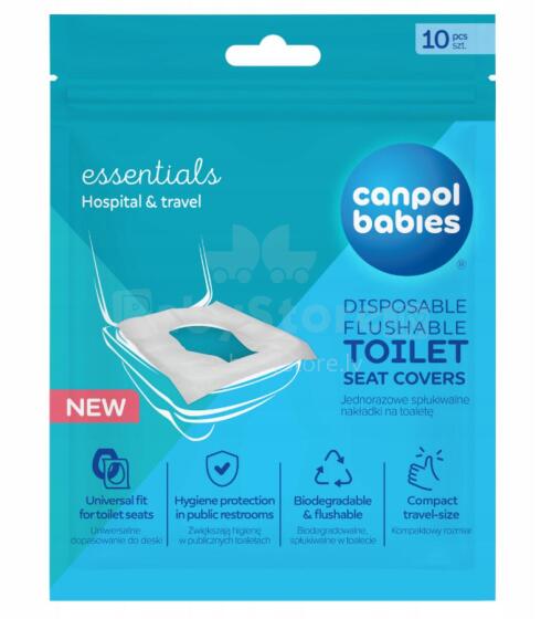 Сanpol Babies Art.78/026 Disposable Flushable Toilet Seat Covers, 10 pcs.,