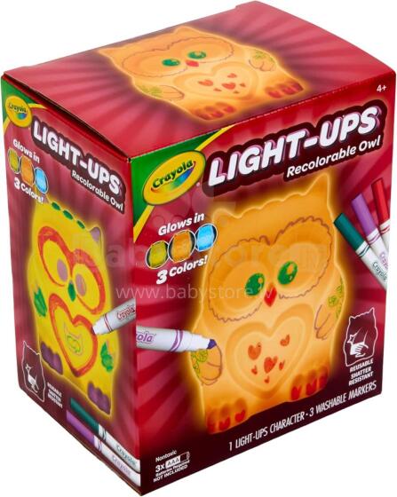 CRAYOLA Light-Ups Paintable Lamp Owl, 74-7850