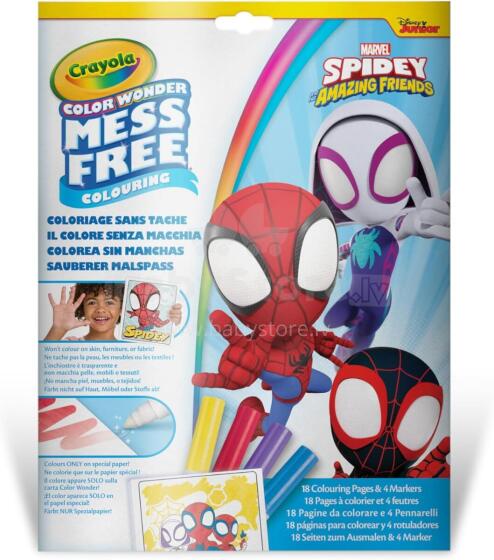 CRAYOLA Color Wonder Coloring Set Spidey, 75-4611