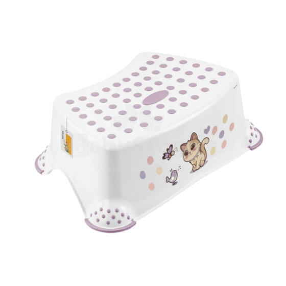Step stool Tomek &ldquo;Cats&rdquo; 40.5x28.5x14cm white