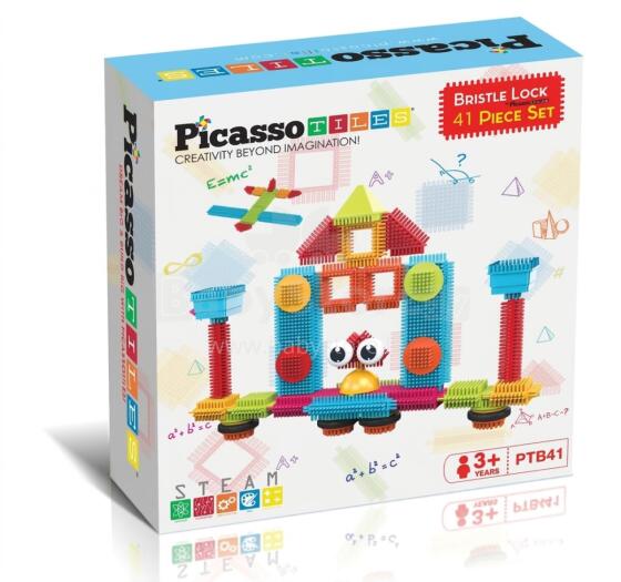 PICASSO TILES Magnetic Construction Set Hedgehog Blocks 41 pcs, PTB41